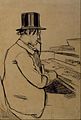 Santiago Rusiñol - Portrait of Erik Satie Playing the Harmonium - Google Art Project
