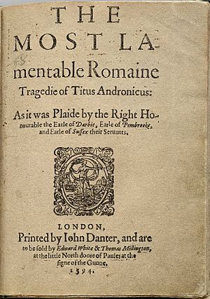 Shakespeare Titus Andronicus Q1 1594