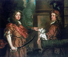 Sir Frescheville Holles 1641-72 and Sir Robert Holmes 1622-92 by Peter Lely