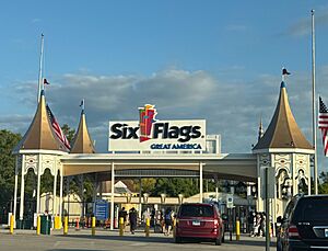 Six Flags Great America entrance gate - August 30, 2025