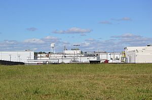 Smithfield Foods processing plant from Ivy Hill Cemetery