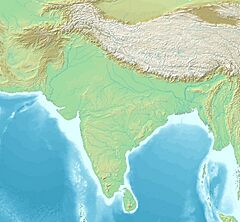 Pakistan, with Lahore pinpointed at the northeast