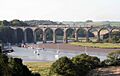 St Germans Viaduct evening train - geograph.org.uk - 738793
