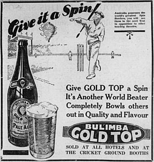 StateLibQld 1 91556 Advertisement for Bulimba Gold Top beer, Queensland