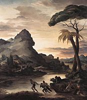 Théodore Géricault - Heroic Landscape with Fishermen - WGA08629