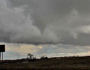 Tornado touching down in Falcon, Colorado