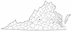 Location of Amherst, Virginia