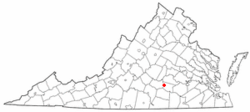 Location of Burkeville, Virginia