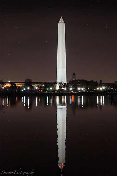 Washington Monument at night 2012