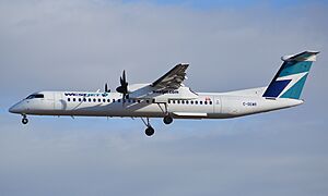 WestJetEncoreDash8-Q400C-GEWR YYCNovember2018