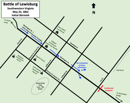 Battle of Lewisburg - Initial Skirmish