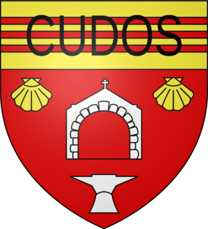 Blason ville fr Cudos (Gironde)