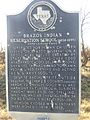 Brazos Indian Reservation School Texas Historical Marker