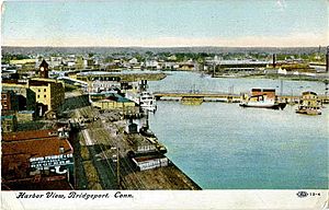 Bridgeport Connecticut Postcard - Harbor View