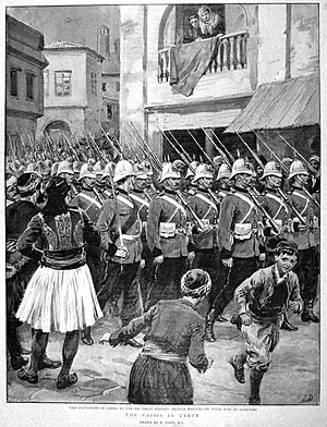 British Marines in Chania, 1897
