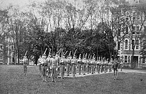 Cadets with Lt. Squiers April 1886 Fordham