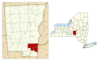 Location of Bainbridge in Chenango County