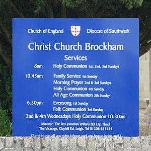 Christ Church, Middle Street, Brockham (Information Sign)