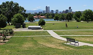 City Park overlooking Ferril Lake and Downtown Denver