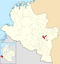 Location of the municipality and town of La Florida, Nariño in the Nariño Department of Colombia.