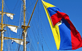 Colombian flag on ARC Gloria