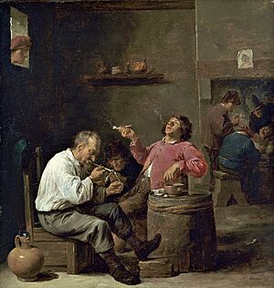 David Teniers (II) - Smokers in an Interior (Museo Thyssen-Bornemisza)