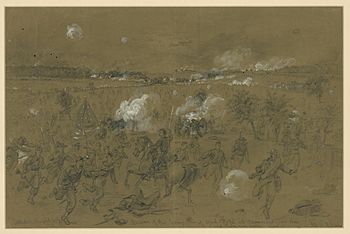 Defeat of the Army of Genl. Pope at Manassas on the Old Bull run battle(gr)ound LCCN2004660466