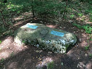 Edna St. Vincent Millay's gravestone at Steepletop in Austerlitz, NY