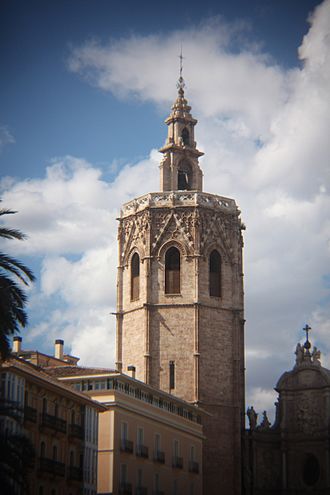 The Miguelete Tower attached to the Valencia Cathedral