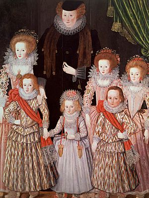 English School Lettice Cressy, Lady Tasburgh of Bodney, Norfolk and Her Children
