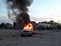 First demonstrations calling for toppling the regime in Libya (Bayda, Libya, 2011-02-16)