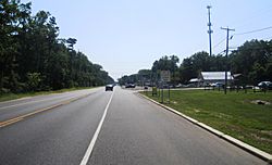 Commercial strip of Four Mile along Route 72