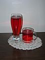 Garcinia indica red drink prepared from dried rinds