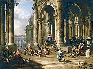 Giovanni Paolo Pannini - Expulsion of the Moneychangers from the Temple - WGA16968