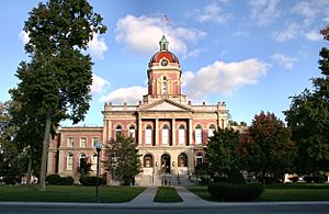 Elkhart County courthouse in Goshen, Indiana