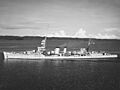 HMS Despatch (D30) underway off the Panama canal zone on 31 October 1939