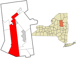 Location in Hamilton County and the state of New York