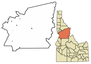 Location of Kooskia in Idaho County, Idaho.