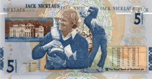 Jack Nicklaus Scottish £5 note 2005