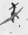 Junkers Ju 87B dropping bombs