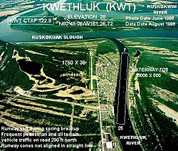 Aerial photograph of Kwethluk