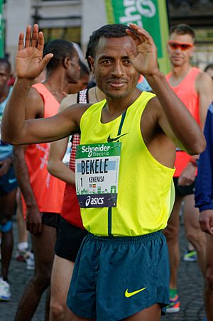 Kenenisa Bekele 2014 Paris Marathon t084500