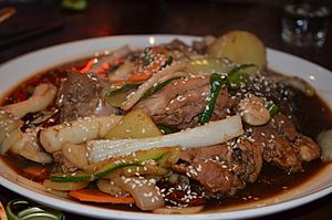 Korean chicken dish in Sydney, Australia