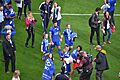 LCFC players celebrate after victory vs Everton (27859481336)
