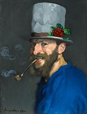 Louis Anquetin - Autoportrait à la pipe, 1892