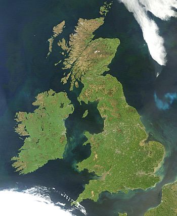 MODIS - Great Britain and Ireland - 2012-06-04 during heat wave