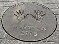 Madonna's hands at Square of Fame