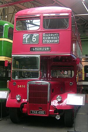 Manchester Corporation bus 3496 (TNA 496), Manchester Transport Museum, 30 June 2007