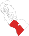 Map of Camden County highlighting Winslow
