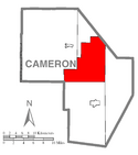 Map of Lumber Township, Cameron County, Pennsylvania Highlighted.png